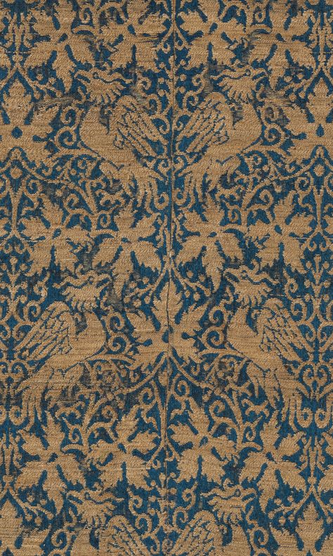 Textile with Birds, Leaves and Arabesques | Spanish or Italian | The Metropolitan Museum of Art Spanish Textiles, Curtain Inspiration, Spanish Restaurant, Italian Textiles, Arabesque, Metropolitan Museum, Metropolitan Museum Of Art, Art Museum, Birds