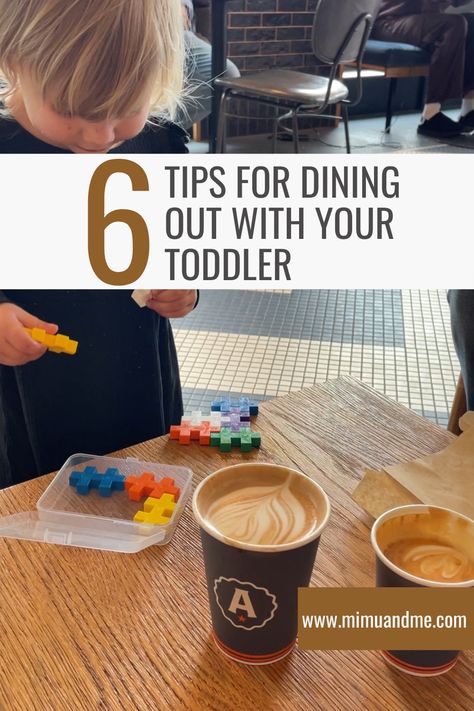 Looking for tips for dining out with kids? These six expert strategies will help make your restaurant experience stress-free! Learn how to keep your toddlers happy and entertained while avoiding meltdowns. Perfect for parents navigating restaurants with kids! Restaurant Busy Bag Toddlers, Restaurant Busy Bag, Entertaining Toddlers, Restaurant Kit, Traveling With Toddlers, Restaurant Experience, Toddler Bag, Toddler Travel, Family Dining