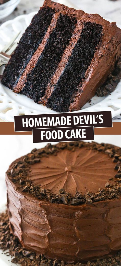 Microwave Dessert, Bakery Cupcakes, Devil's Food Cake, Devils Food Cake Mix Recipe, Chocolate Cake Recipe Moist, Chocolate Cake Recipes, Devils Food Cake, Chocolate Food, Devils Food