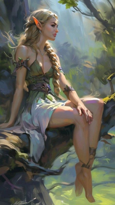 Elf Woman Art, Fantasy Elf Art, Elf Girl Art, Elf Fantasy Art, Elves Female Beautiful, Elven Art, Elves Art, Dnd Elf, Pathfinder Rpg Characters