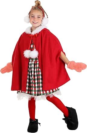 Dr. Seuss The Grinch Cindy Lou Who Christmas Costume for Girls, Plaid Holiday Dress & Skirt with Red Cape Hooville Costumes, Diy Cindy Lou Who Costume, Christmas Characters Dress Up, Grinch Play, Christmas Character Costumes, Cindy Lou Who Costume, Storybook Christmas, Grinch Costume, Grinch Cindy Lou