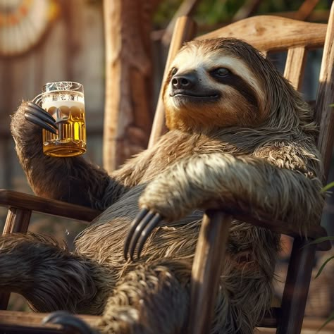 Slow down - take it easy 😌 🦥 Sloth mode on 🧘 #sloth #slothlove #slothlife #slowdown #beer #relax #stellatheaisloth #takeiteasy #aiart #ai #beer #stellatheaisloth #WeekendVibes #animallovers #ChillOut #stellathesloth Sloth Life, Animal Dress Up, Sloth Bear, Sloth Plush, Swag Pics, Rainforest Animals, Funny Sloth, Sloths Funny, Sloth Lovers