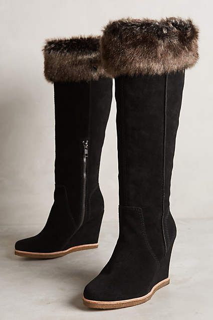 Splendid Tatum Wedge Boots - #anthroregistry Boots With Fur, Wedges Boots, Fall 2015 Style, Fantastic Shoes, Wedge Heel Boots, Fancy Shoes, Girly Shoes, Long Boots, Crazy Shoes