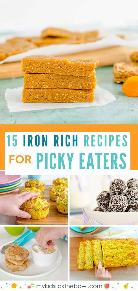 Iron Rich Foods For Kids, Iron Rich Snacks, Iron Rich Recipes, 5 Ingredient Desserts, Foods For Kids, Toddler Picky Eater, Rich Recipes, Foods With Iron, Picky Toddler