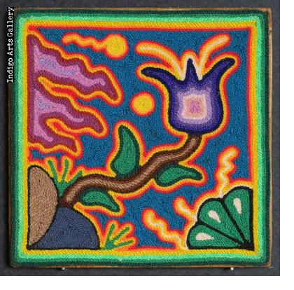 Nierika Yarn Paintings from the Huichol Indians of Mexico | Indigo Arts Huichol Yarn Art, Yarn Art For Kids, Painting With Yarn, Mexican Yarn Painting, Huichol Yarn Painting, Variety Art, Different Types Of Yarn, Yarn Crafts For Kids, Yarn Blanket