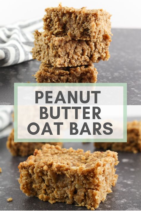 Soft Oat Bars, Heath Foods, Flaxseed Recipes, Peanut Butter Benefits, Peanut Butter Breakfast Bar, Peanut Butter Oat Bars, Vegan Bars, Oat Bar Recipes, Peanut Butter Oat