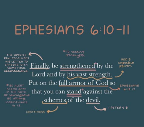 Ephesians 6:10-11 Ephesians Quotes, Ephesians 6:12, Ephesians 6:10 Armor Of God, Bible Study Ephesians, Studying Bible, Scriptures To Read, Jesus Verses, Bible Verse Mapping, Esoteric Wisdom