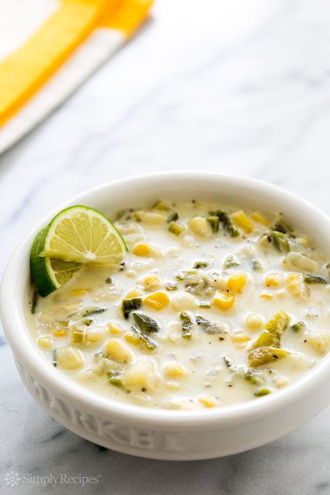 Poblano Corn Chowder, Poblano Corn, Cream Based Soups, Creamy Corn, Soup Chili, Corn Chowder, Chowder Recipes, Simply Recipes, Fresh Corn