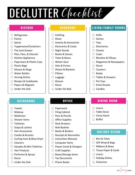 FREE Decluttering Checklist: Tidy Up with Ease Free Checklist Template, Decluttering Checklist, Plan Your Life, Declutter Checklist, House Makeovers, Apartment Checklist, Magnetic Paper, House Cleaning Checklist, Declutter Your Life