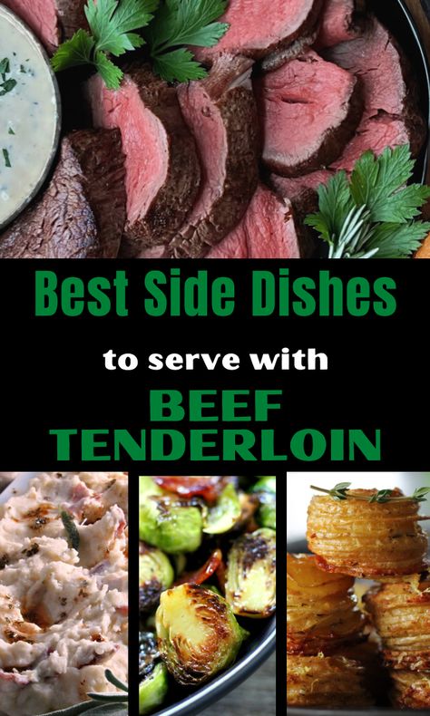 What to Serve with Beef Tenderloin - 10 best side dishes for the ultimate beef tenderloin Christmas dinner and all year long. #beeftenderloin #roastbeeftenderloin #bestsidesbeeftenderloin #bestsidedishesbeeftenderloin #whattoservewithbeeftenderloin #whattoservebeeftenderloin #christmasdinnersides #christmasdinnersidesbeeftenderloin #christmasdinnersidedishes #agoudalife Side Dishes For Beef Tenderloin, Tenderloin Christmas Dinner, Beef Tenderloin Dinner, Sides For Roast Beef, Formal Dinner Ideas, Vegetables For Christmas Dinner, Side Dishes For Beef, Creamy Parmesan Rice, Cheesy Cauliflower Casserole