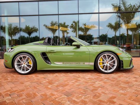 2021 Porsche 718 Boxster Spyder Paint to Sample | PCARMARKET Porsche 718 Spyder, Boxster 718, Porsche Dealership, 718 Spyder, Champagne And Caviar, Porsche 987, Porsche Boxter, Boxster Spyder, Porsche Colors