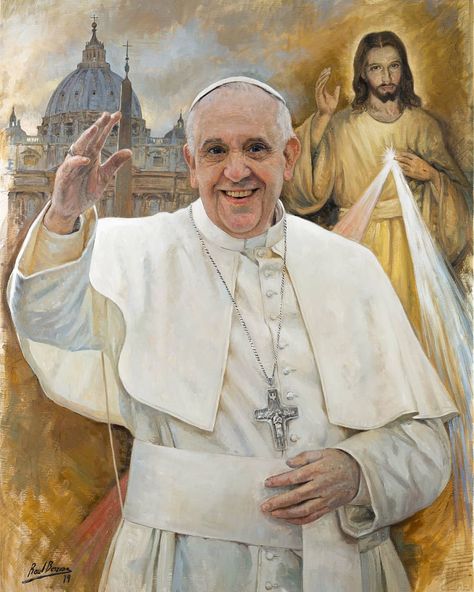 Raúl Berzosa on Instagram: “Para la celebración del 50º aniversario de la ordenación sacerdotal de Su Santidad el Papa Francisco L’Ufficio Filatelico e Numismatico del…” Cardinal Painting, Vintage Holy Cards, Classic Portraits, Queen Of Heaven, The Pope, Armor Of God, Papa Francisco, Jesus Pictures, Pope Francis