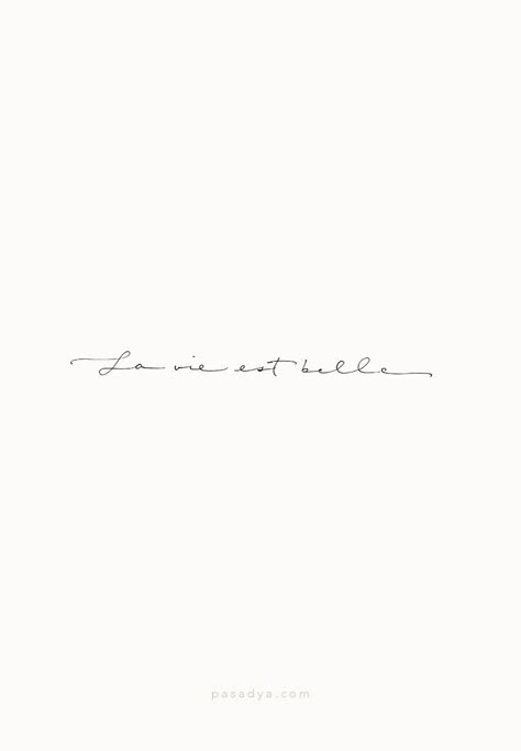 Cursive Phrase Tattoo, Omnia Causa Fiunt Tattoo Fonts, Adore Tattoo Word, Meaningful French Tattoo Quotes, Macedonia Tattoo, Little Word Tattoos, Live Your Life Tattoo, French Tattoo Ideas Words, Fine Line Cursive Tattoo