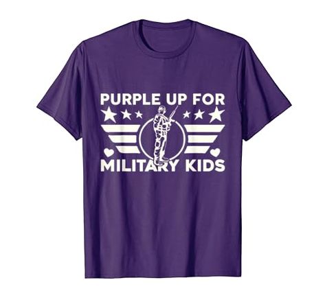 Purple Up For Military Kids Month Of Military Child Adults T-Shirt Amazon Shirts, Military Kids, Kids Luggage, Best Amazon, Branded T Shirts, Top Fashion Brands, Shop Top, Fashion Brands, Top Styles