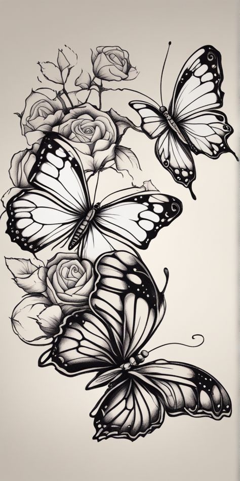 Add On To Butterfly Tattoo, Leg Sleeves For Females Butterflies, Butterflies Sleeve Tattoo, Butterfly Thigh Tattoo Black Women, Butterfly Sleeve Tattoo For Women, Butterfly Tattoo Sleeve For Women, Rose And Butterfly Tattoo Thigh Piece, Butterfly Hip Tattoos Women, Butterfly Tattoo On Arm Sleeve