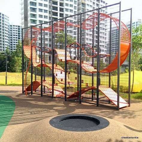 Cheekiemonkies: Singapore Parenting & Lifestyle Blog: Only 5 Vertical Playgrounds in Singapore and Here's Where to Find Them Cheekie Monkies Climbing Playground, Unique Playground, Kids Outdoor Playground, Modern Playground, Playgrounds Architecture, Public Playground, Urban Furniture Design, Landscape Stairs, Playground Structures