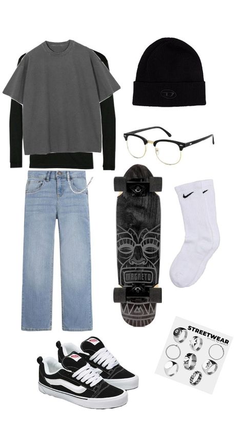 skater vibe Skating Aesthetic Outfits, Clothes Skater Style, Skater Outfit Ideas, Skate Aesthetic Outfits, Skate Outfit, Skate Clothes, Skater Outfit, Skater Boi, Skater Girl Style