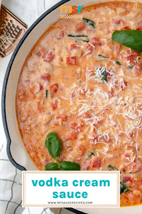 This Vodka Cream Sauce combines the heartiness of a traditional marinara with the silky smooth texture of a creamy Italian-herbed sauce. Italian Sauce Recipes Authentic, Vodka Cream Sauce, Italian Christmas Eve, Pasta Sauce Recipes Easy, Italian Sauce Recipes, Creamy Vodka Sauce, Vodka Sauce Recipe, Vodka Sauce Pasta, Pancetta Recipes