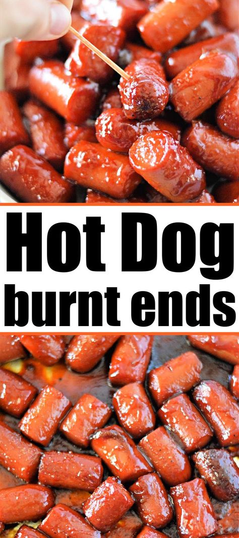 Hot Dogs In Bbq Sauce, Appetizer Hot Dog, Drunken Hot Dogs, Beer Hot Dogs Recipe, Hot Dog Appetizers Crockpot, Hot Dog Burnt Ends 12 Tomatoes, Hot Dog Bites Appetizers, Barbecue Hot Dogs, Hot Dog Crockpot