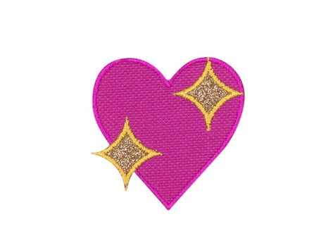 Sparkling Heart Emoji Embroidered Iron On Patch - FREE SHIPPING Sparkle Png, Y2k Icons, Collage Scrapbook, Heart Emoji, Blue Aesthetic Pastel, Heart Patches, Pretty Pins, Patches And Pins, Cute Emoji