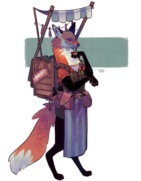 Fox Character, Creature Concept Art, Dnd Characters, Creature Design, Creature Art, Fantasy Character, Fantasy Character Design, Character Designs, Character Ideas