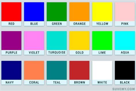 Color Names: List Of Colors In English With The Picture Colour Names Charts, Brown Color Names, Unique Color Names, Colours Name, Colors Name In English, Color Names Chart, All Colours Name, Best Gray Paint Color, Colour Names