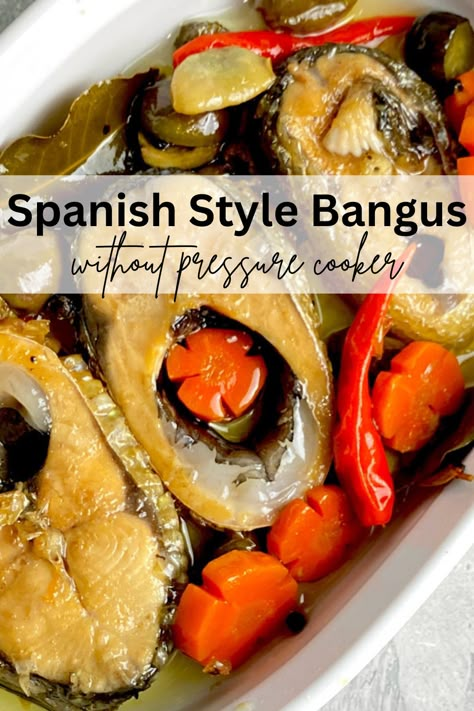 Spanish Style Bangus without Pressure Cooker Bangus Spanish Style, Spanish Style Bangus Sardines, Bangus Spanish Sardines Recipe, Spanish Style Fish Recipes, Bangus Sardines In Olive Oil Recipe, Spanish Style Bangus Recipe, Bangus Recipe Filipino Food, Spanish Sardines, Bangus Recipe