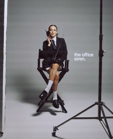 Suit Magazine Cover, Office Themed Photoshoot, Office Fashion Editorial, Office Siren Photoshoot, Niki Photoshoot, Backstage Aesthetic, Siren Aesthetic, Aesthetic Office, Aesthetic Photoshoot