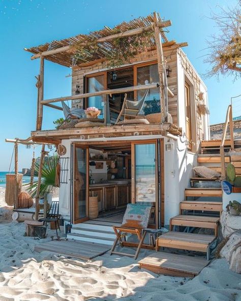 Tiny House Perfect on Instagram: "From 1-10? Which one of these fantastic Tiny Home on the beach is your fave? 🏡 💕  🏠follow us at @tinyhouseperfect 🏠 🏠follow us at @tinyhouseperfect 🏠 🏠follow us at @tinyhouseperfect 🏠 Credits: @tinyhousesdreams  ______________________  #tinyhouseattractive #tinyhouse #tinyhome #tinyhousemovement #tinyliving #homeiswhereyouparkit #tinyhomes #vanlife #tinyhouselife #tinyhouseliving #tinyhousenation #architecture #travel #tinyhouses #tinyhouseonwheels #fire  #tinyhousedesign #wood #winter #tinyhousebuild #interiordesign #camping #snow #tinyhouselove #design #roadtrip" Marina Architecture, Tropical Tiny House, Wood House Design, Tiny Beach House, Beach Home Interiors, Home On The Beach, Bamboo House Design, Hawaii House, Cabin Tiny House