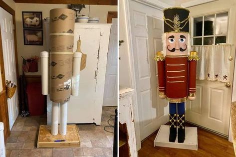 DIY fan makes giant Christmas Nutcracker out of old bits of cardboard and people can’t believe how good it looks – The US Sun