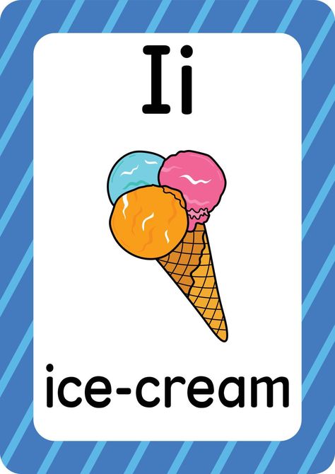 Ice cream vector isolated on white background letter i flashcard Ice cream cartoon I Coloring Pages, Abc Flashcards Printable, Special Education Quotes, Alphabet Flash Cards Printable, Ice Cream Cartoon, Letter Flashcards, Family Coloring Pages, Alphabet Words, Abc Flashcards