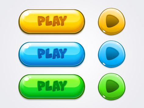 Ui Buttons, Game Gui, Gui Design, Button Game, Ui Components, Space Games, Game Ui Design, Play Button, Grafic Design