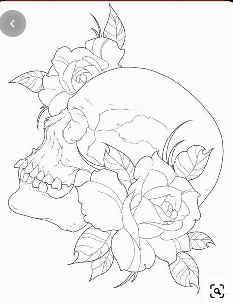 Soon Tattoo, Skull Tattoo Flowers, Tattoo Outline Drawing, Skull Art Drawing, Skulls Drawing, Men Tattoos, Tattoo Stencil Outline, Skull Tattoo Design, Tattoo Art Drawings