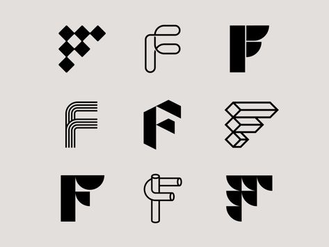 Letter F exploration by Milos Bojkovic on Dribbble Two Letter Logo, Alfabet Font, Logo Monogramme, Photographer Logo, Logo Design Inspiration Branding, Word Mark Logo, Letter F, Letter Logo Design, Personal Logo