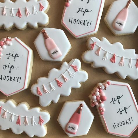 29 Birthday Cookies, Sip And See Cookies, Wine Bachelorette Cookies, Wine Themed Cookies, Bachelorette Sugar Cookies, 21st Birthday Cookies, 30th Birthday Cookies, Champagne Cookies, Girly Cookies