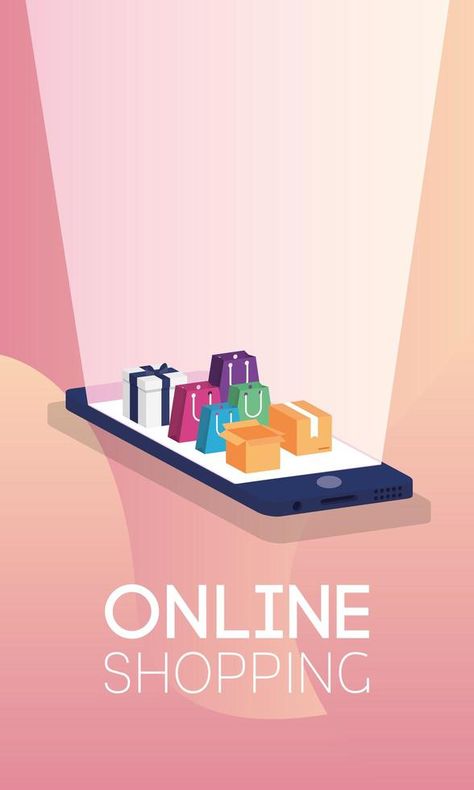 shopping online ecommerce with shopping packings in smartphone Search Video, Online Seller, Vector Free Download, Online Shopping, Psd Templates, Vector Photo, Toy Chest, Vector Art, Smartphone