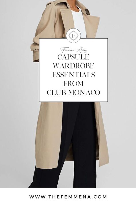 Unlock the power of versatility with Club Monaco's Capsule Wardrobe Essentials. Elevate your style with must-have pieces perfect for every season. From minimalist lifestyle followers to fashion enthusiasts, find your timeless match. Click the link for fashion inspiration. 
#CapsuleWardrobe #MinimalistStyle #ClubMonaco Declutter Your Closet, Wardrobe Checklist, Capsule Wardrobe Checklist, Chic Lifestyle, Capsule Wardrobe Essentials, Minimalist Capsule Wardrobe, Spring Capsule Wardrobe, Ideal Wardrobe, Trip To Paris