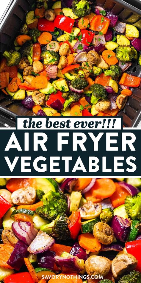 Air Fryer Roasted Vegetables, Air Fried Vegetable Recipes, Air Fryer Vegetable Recipes, Air Fryer Vegetable, Air Fryer Veggies, Air Fryer Vegetables, Healthy Air Fryer Recipes, Veggie Fries, Healthy Air Fryer