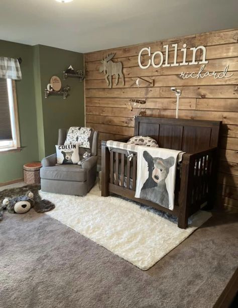 Rustic Nursery Room Ideas, Rustic Baby Rooms, Cabin Nursery, Rustic Baby Boy Nursery, Country Baby Rooms, Country Nursery, Country Baby Boy, Home Decor Ideas Bedroom, Boy Nursery Themes