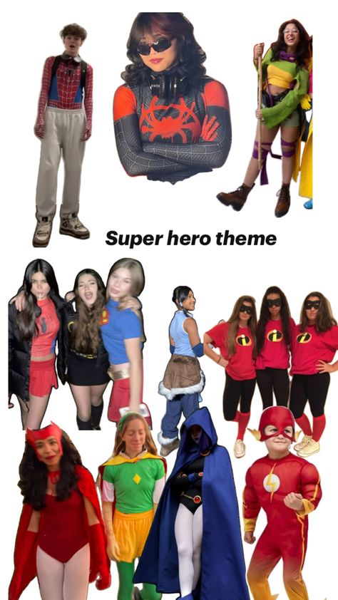 Super Hero Vs Villian Spirit Week Outfit, Hero's Vs Villains Spirit Week, Superhero Spirit Day Outfit, Pretty Costumes, Spirit Week Outfits, Spirit Day, Pretty Costume, Super Hero Theme, Spirit Week