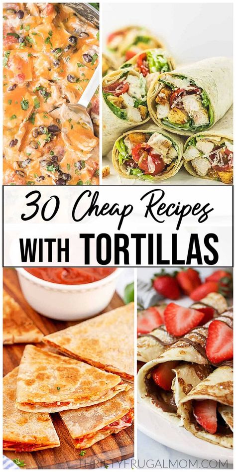 Easy Tortilla Recipe Meals, What To Make With Tortillas, Recipes With Corn Tortillas, Recipes Using Flour Tortillas, Recipes With Tortillas, Recipe Using Tortillas, Easy Tortilla Recipe, Wraps Recipes Easy, Recipes With Flour Tortillas