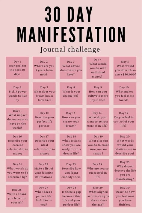 30 Day Manifestation Journal - Etsy 30 Day Journal Challenge Healing, How To Manifest In Journal, Journal Ideas 30 Day Challenge, 35 Journal Prompts, 30 Day Manifesting Challenge, Manifesting In Journal, How To Create A Manifestation Journal, Journal Prompts Challenges, How To Do Manifestation Journal