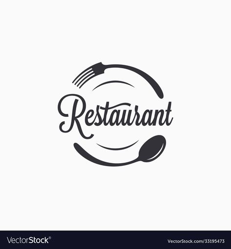 Logo Of Restaurant, Plate Logo Design Ideas, Fork Spoon Logo, Logo Sendok Garpu, Resturant Logo Design, Restaurant Logos Design, Spoon And Fork Logo, Restaurant Logo Design Ideas, Restaurant Logo Ideas