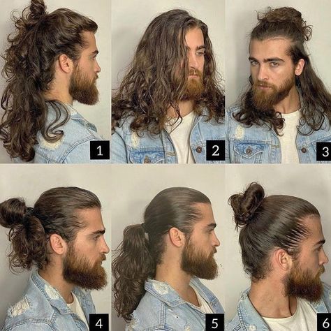 Hair Mens Styles 2021 ❄️️ on Instagram: “Which one do u like 🤔 ? Comment below 👇🏻 ——————————————— • Wanna see more posts like this ? • FOLLOW us @hairmenstyles for more 💎 Tag a…” Men Hair Cuts, Popular Mens Haircuts, Long Hair Beard, Man Bun Hairstyles, Types Of Men, Mens Hairstyles Thick Hair, Men's Long Hairstyles, Viking Hair, Hair Styles Men