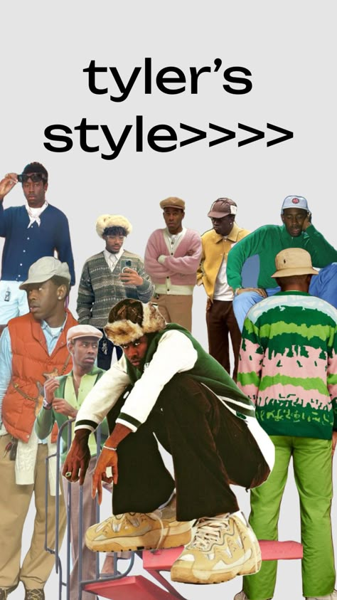 i know one of them isn’t tyler he fit the description ok #tylerthecreator #outfit #tylerthecreatorshuffle #shufflefyp Tyler The Creator Outfits Inspiration, Tyler The Creator Outfit, Tyler The Creator Style, Fleur Tyler The Creator, I Love Tyler The Creator, Tyler The Creator Fashion, Tyler The Creator Concert, Outfit Inspo Concert, Celebrity Outfit Inspiration