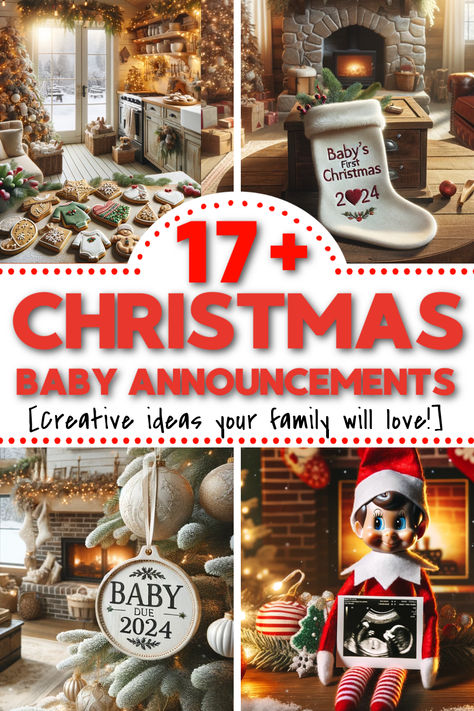 Are you looking for Christmas baby announcements? We've got 17+ Christmas pregnancy announcement ideas that your family and friends will rave about! Christmas pregnancy announcement photoshoot ideas, Christmas card pregnancy announcements, cookies, and so much more! Baby Announcement Ideas Christmas, Cute Christmas Baby Announcements, Christmas Tree Baby Announcement, Christmas Pregnancy Announcement Ideas, Xmas Baby Announcement, Baby Christmas Announcement, December Baby Announcement With Siblings, Christmas Baby Announcement Gift, Pregnancy Announcement Ideas Christmas