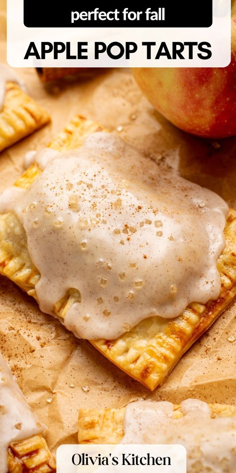 Apple Pop Tarts, Homemade Pop Tarts Recipe, Pop Tarts Recipe, Apple Pie Pops, Homemade Pop Tarts, Poptart Recipe, Cinnamon Glaze, Apple Pop, Tarts Recipe