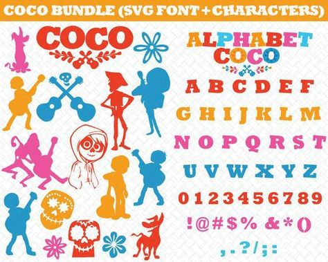 Coco Cartoon, Coco Logo, Spanish Crafts, Coco Movie, Cricut Clipart, Coco Party, Coco Disney, Disney Coco, Pixar Coco