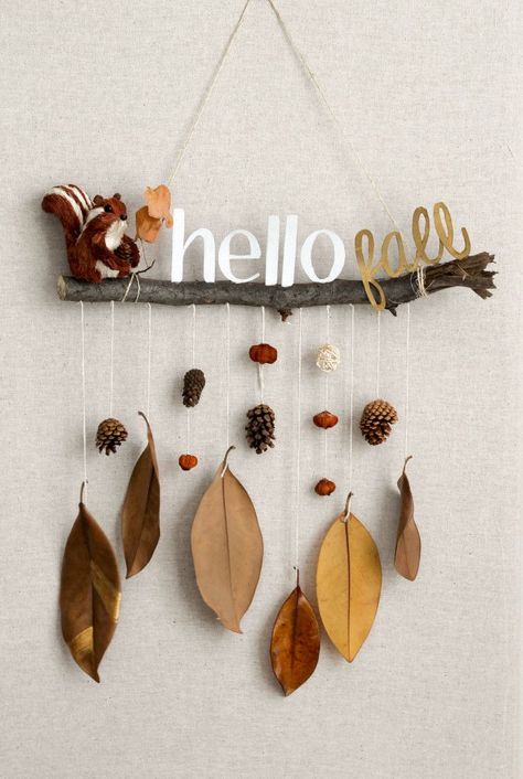 Fall Crafts Diy, Fall Crafts For Kids, Autumn Crafts, Fall Door, Diy Decor Crafts, Fall Decor Diy, Hello Fall, Fall Diy, Nature Crafts