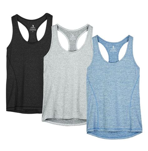 icyzone Workout Tank Tops for Women - Racerback Athletic Yoga Tops, Running Style Jeans Shirt, Winter Dresses For Women, Best Workout Clothes, Ladies Workout, Women Skin Care, Outfit Top, Womens Tshirt, Running Tanks, Running Tank Tops